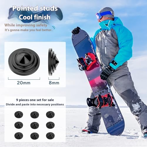 Kephala Snowboard Stomp Pad with Aluminum Studs - Self-Adhesive Grip for Men Women