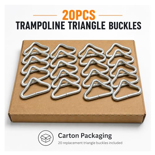 20PCS Stainless Steel Trampoline Triangle Buckles - Replacement V-Rings for Jump Mats