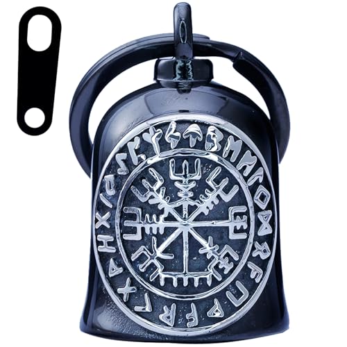 Motorcycle Viking Bell Black Silver - Guardian Symbol for Men & Women