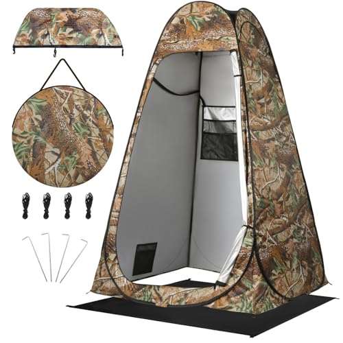 Camouflage Pop-Up Privacy Tent for Camping, Fishing & Outdoor Use