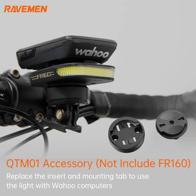 QTM01 Mounting Adapter for FR160 Bike Light to Wahoo Computer Mounts