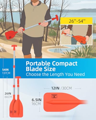 Telescoping Emergency Paddle 21''-54'' | Adjustable Boat & Kayak Paddle