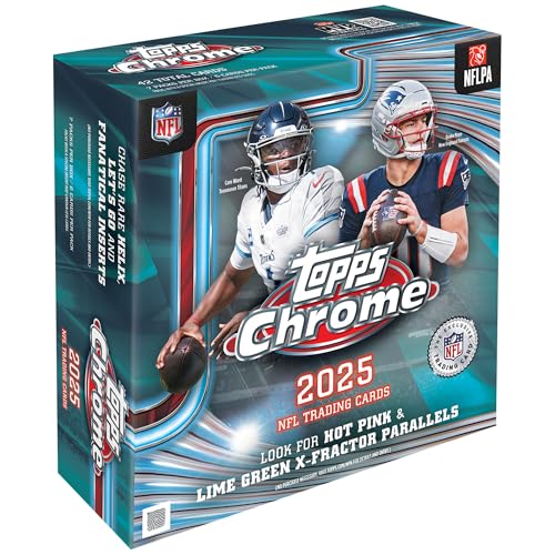 2025 Topps Chrome Football Mega Box - Factory Sealed Trading Cards
