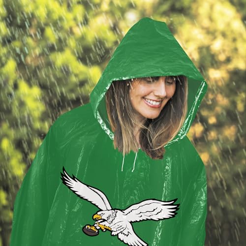 NFL Philadelphia Eagles Waterproof Rain Poncho for Adults