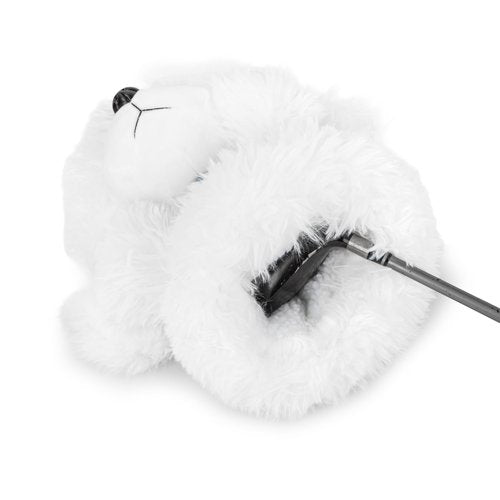 Lovely Dog Golf Club Covers for Driver, Plush Golf Driver Headcover Adorable White Dog Golf Headcover Best Golf Gifts for Men Women