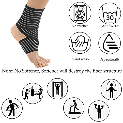 Adjustable Compression Leg Wraps - 4 Pieces, 28 Inches