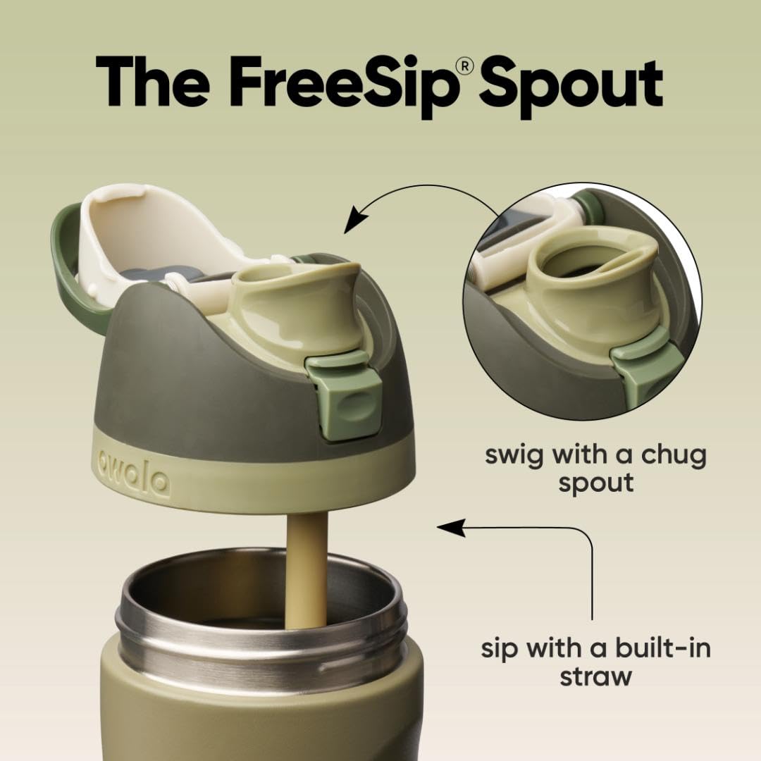 Owala FreeSip - Stainless Steel - 24-oz. - Green Off Road