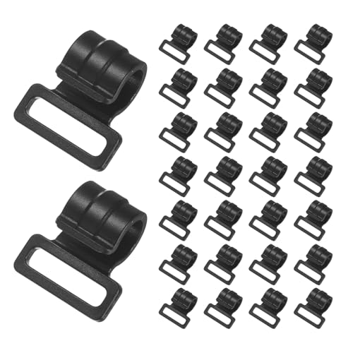 C-Shaped Tent Pole Clips - 30PCS, 0.4 In Clamp for Camping