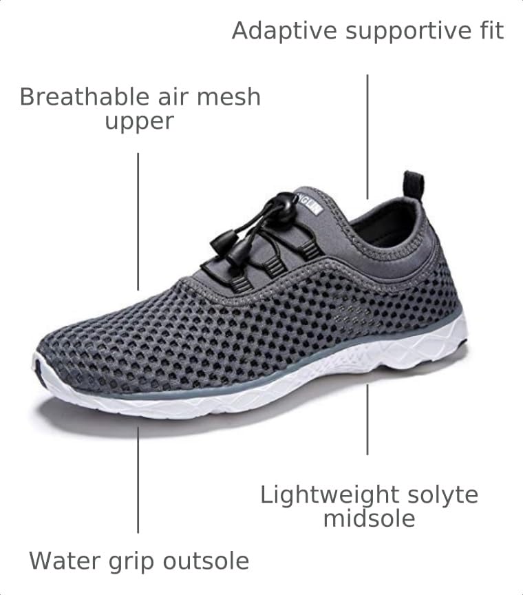 Zhuanglin Men's Quick-Dry Aqua Water Shoes 8 / 789pdark Grey