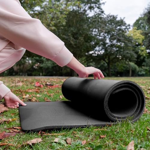 Extra Thick 1-Inch Yoga Mat - Non-Slip Exercise Mat with Strap