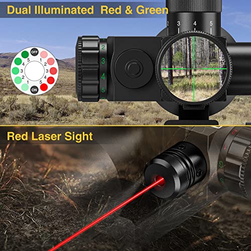 2.5-10x40 Red & Green Illuminated Scope with 20mm Mount - Red