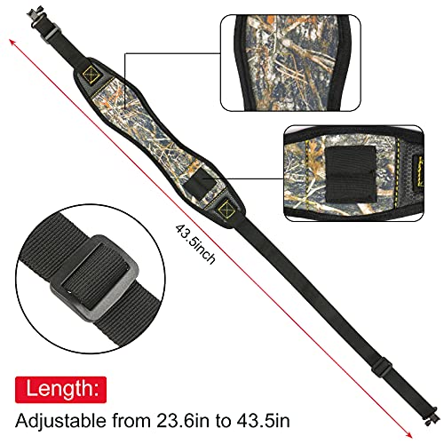 Yutetuter 2-Pack Adjustable Gun Sling with Padded Shoulder Strap & Swivels