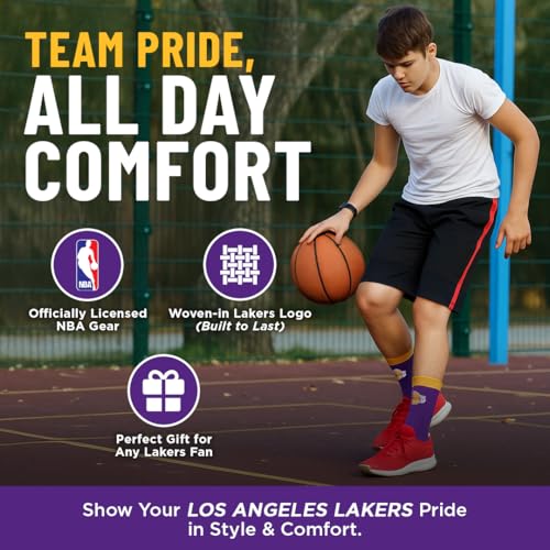 NBA MVP Crew Socks - Los Angeles Lakers - Medium