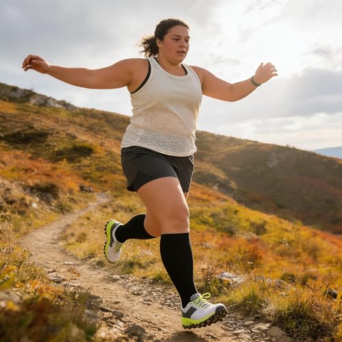 Abodhu Plus Size Compression Socks Open Toe for Women& Men 15-20mmHg