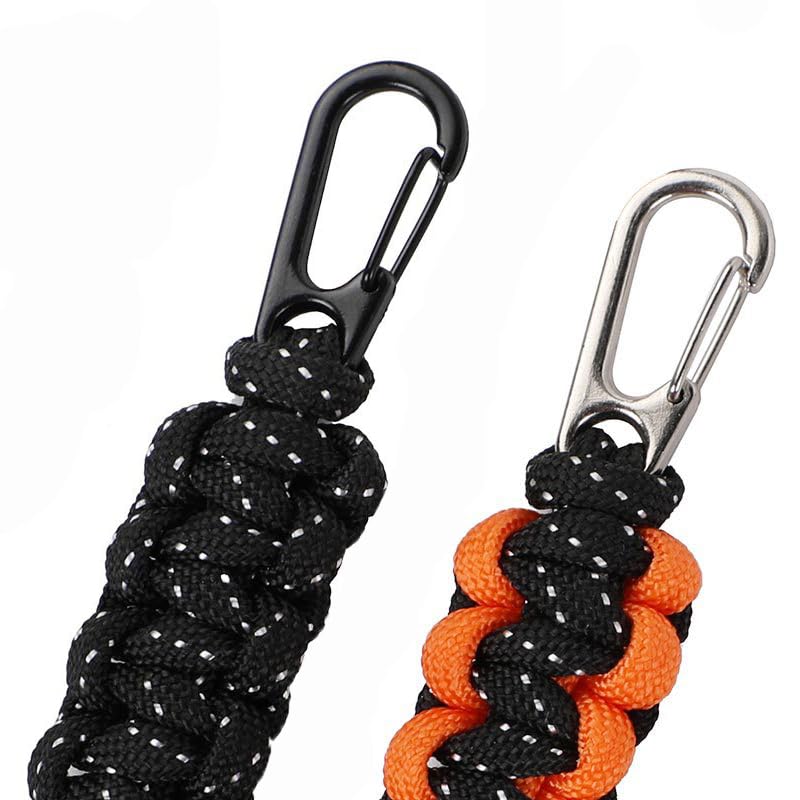 Mini Alloy Spring Snap Hooks - Quick Release Keychain Clips - Black