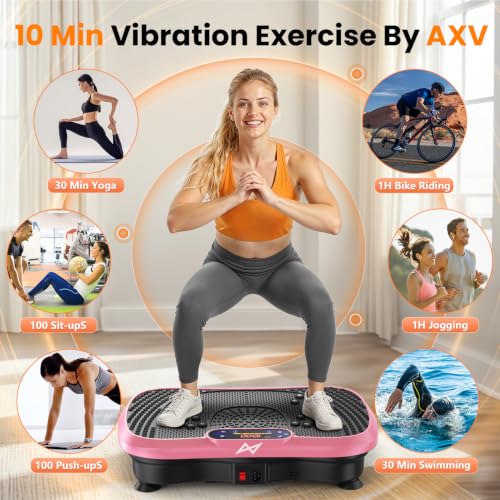 Vibration Plate Fitness Machine - 200W Bluetooth Design - Pink