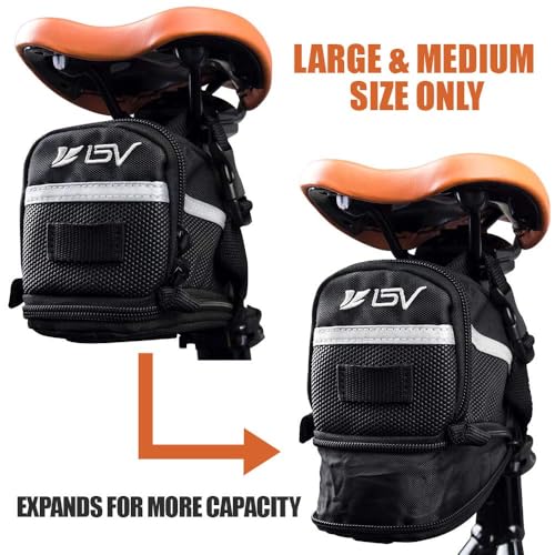 Large Strap-On Bike Bag with Reflective Material - Safety Pouch
