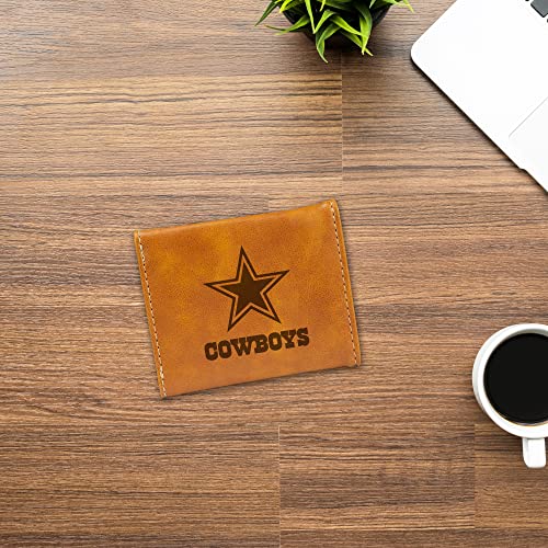 Dallas Cowboys Laser Engraved Trifold Wallet - Men's Accessory