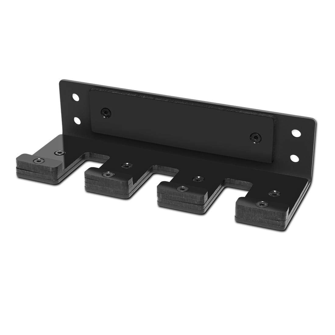 Uboway Vertical Olympic Barbell Holder - 3 Bars Wall Mounted Barbell Hanging Storage Hanger Rack Home Gym Accessory (Black)