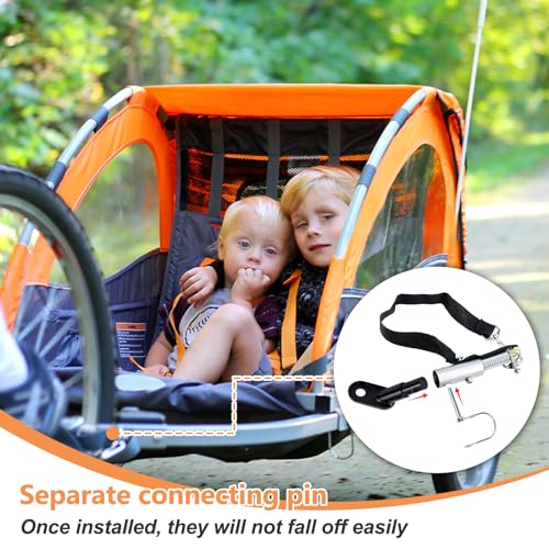 Bicycle Trailer Hitch Connector Coupler - Black Adapter for Kids & Pets