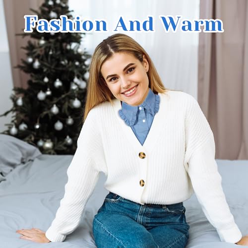Women's Denim Detachable Collar - Blue Fake Dickey Half Shirt Accessory