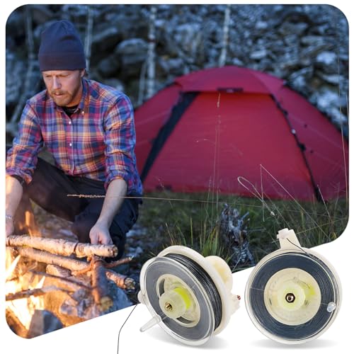 Reusable Kevlar Trip Wire with Reel - 85ft Perimeter Alarm