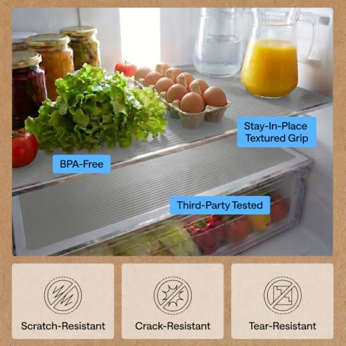 GORILLA GRIP Non-Adhesive Shelf Liner Gray 12"x10' Waterproof & Oil-Resistant