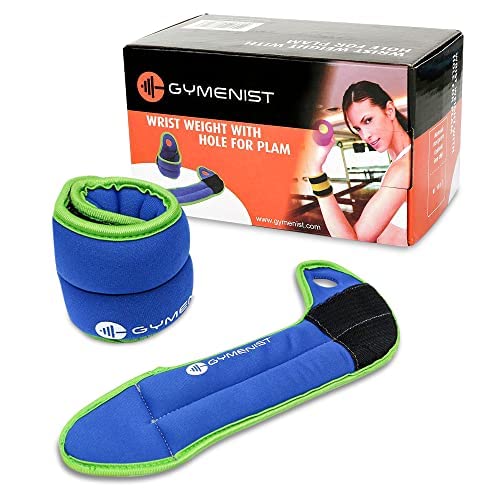 Pair of Wrist Weights With Hole for Thumb, Great for Fitenss Running Workouts & All Kind of Cardio Exercises (1 LB - PAIR - 2 Lb total)