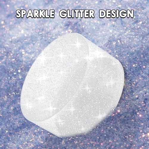 Glitter Silicone Protective Boot for Owala 32oz Water Bottle - Transparent