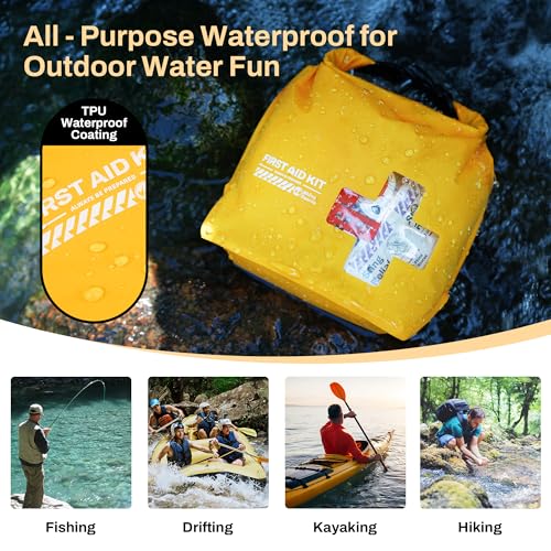 Waterproof Marine First Aid Kit with Dry Bag | 105 Essentials for Outdoor Safety