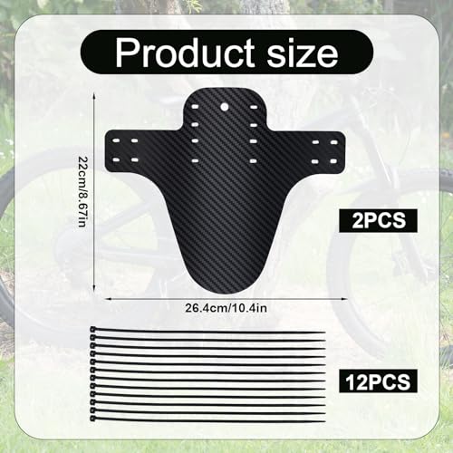 Mountain Bike Fenders Set - 2 Pcs Adjustable Mudguards
