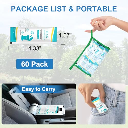 BLIKA 8 Gallon Camping Toilet Bags with Gel, Absorbent Urine Disposal Bags 30L