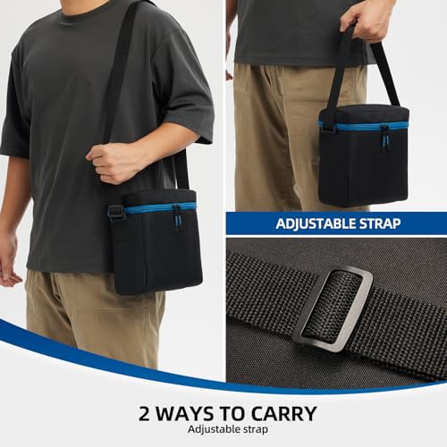 TOURCYCLE Stainless Steel 2-Pack Propane Cylinder Carry Bag with Padding & Shoulder Strap