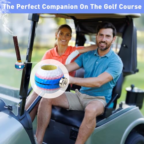 Portable Magnetic Cigar Holder for Golf Carts - Blue