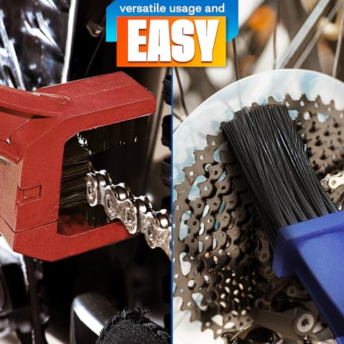 Motorcycle Chain Cleaning Brush Set - 2 Pcs O-Ring Safe
