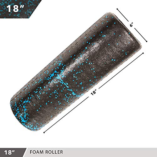 High Density Foam Roller for Deep Tissue Massage and Recovery - 12”