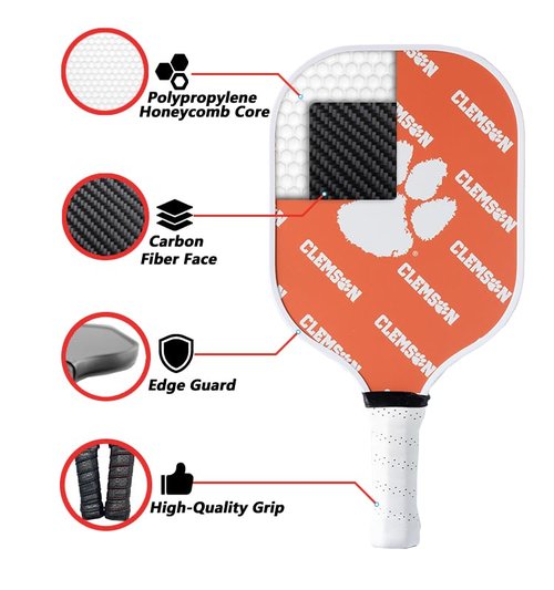 Parrot Paddles NCAA Clemson Sport Pickleball Paddle
