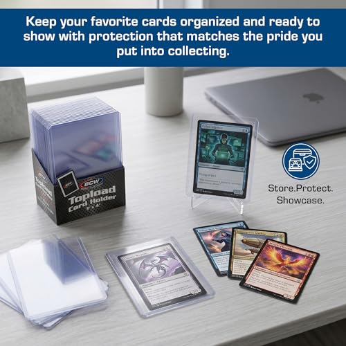 Topload Card Holders - 3x4 Rigid PVC for Trading Cards - 25 Pack