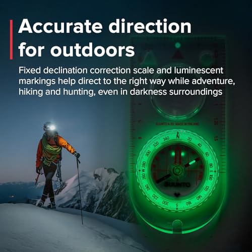 A-30 Hiking Compass - Compact with Luminous Markings, Northern Hemisphere