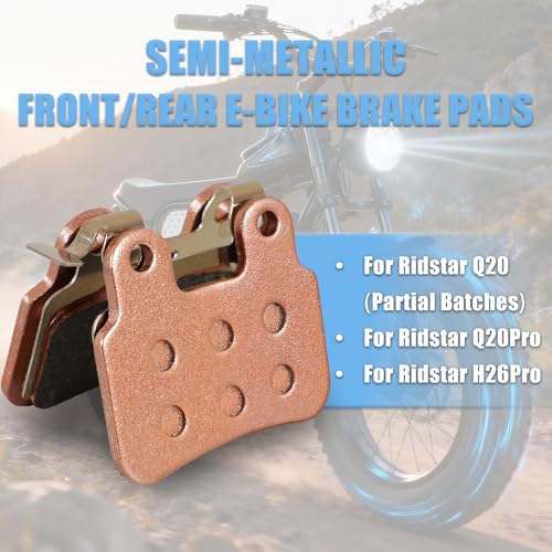 CMTOTWO Semi-Metallic Brake Pads for Ebike Ridstar Q20 Q20 Pro H26 Pro 2 Pair