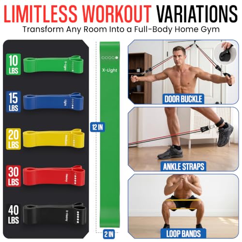 25-in-1 Portable Push Up Board Gym Kit with Resistance Bands