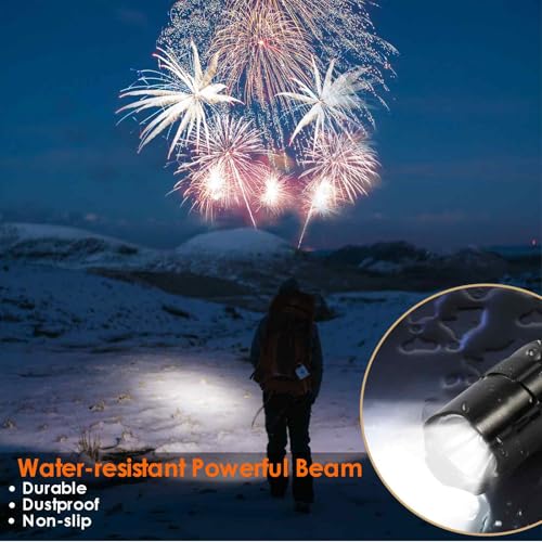 Mini Tactical LED Flashlight - High Lumen Waterproof Pen Light - 1 Pack Black
