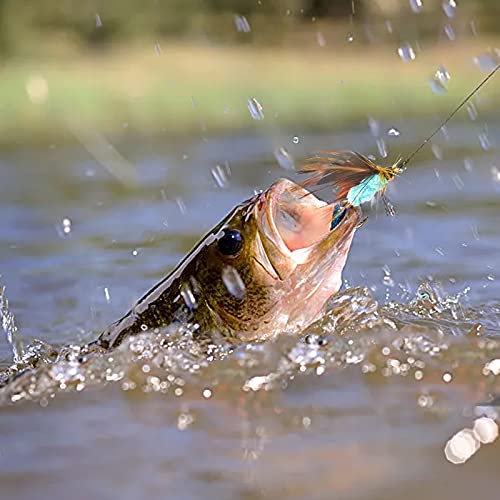 Handcrafted Fly Fishing Kit - 12pcs Realistic Lures
