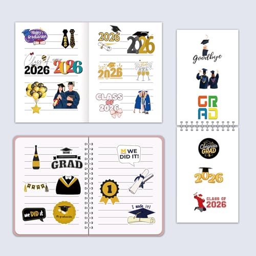 50Pcs Graduation Stickers 2026 - Waterproof Vinyl Decorations