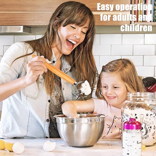 Danish Dough Whisk - 13-Inch Stainless Steel Mixer with Brush