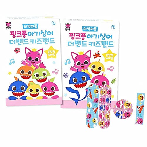 Shark Character Adhesive Bandages - 32pcs Mixed Types