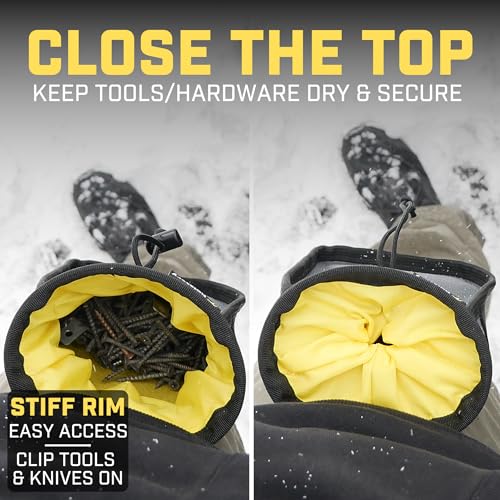 Joey Pouch | Clip-On Tool Belt Bag for Tools, Screws, and Nails - Great for an Electrician, HVAC Tech, Plumber, Carpenter, Contractor, Handy Man, and Any Tradesperson Who Wears a Small Utility Pouch