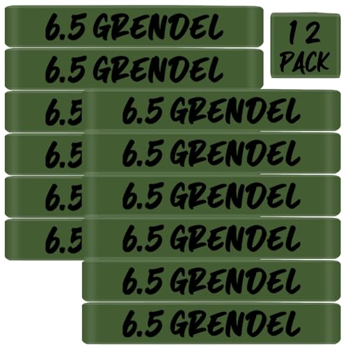 6.5 Grendel Magazine Marking Bands - 12 Pack OD Green-Black