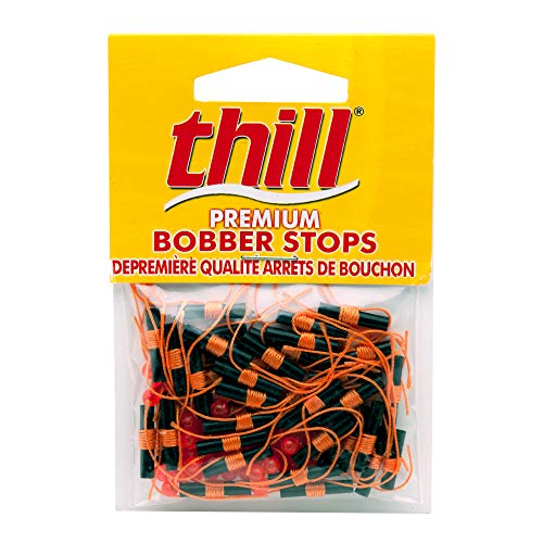 Premium Bobber Stops for Fishing Floats - 40 Pack Fluorescent Orange