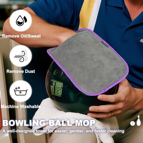 Wearable Bowling Ball Shammy Pad - 1-Pack Purple